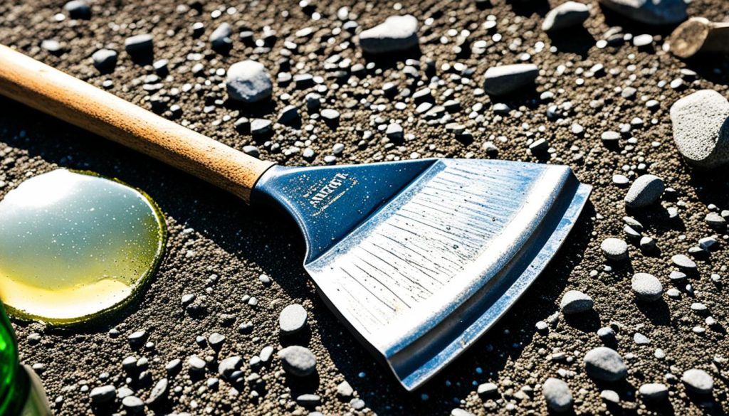 Sharpening gardening tools