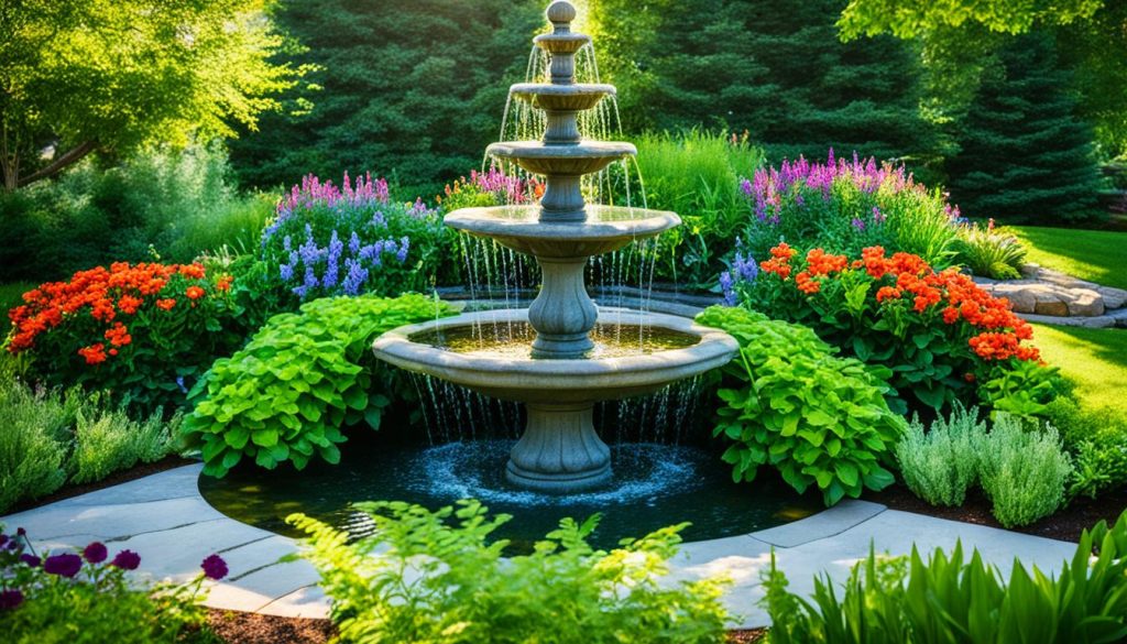 garden fountain