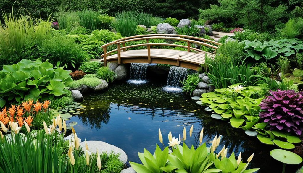 water elements in garden